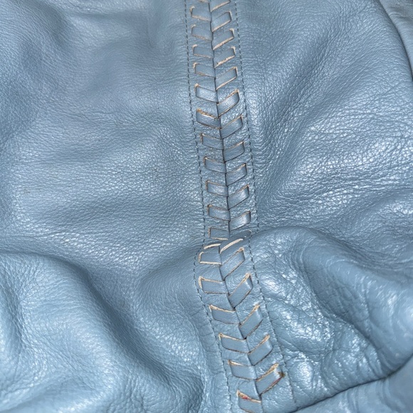 Lauren Ralph Lauren Braided Large Light Blue Purse - Picture 4 of 7